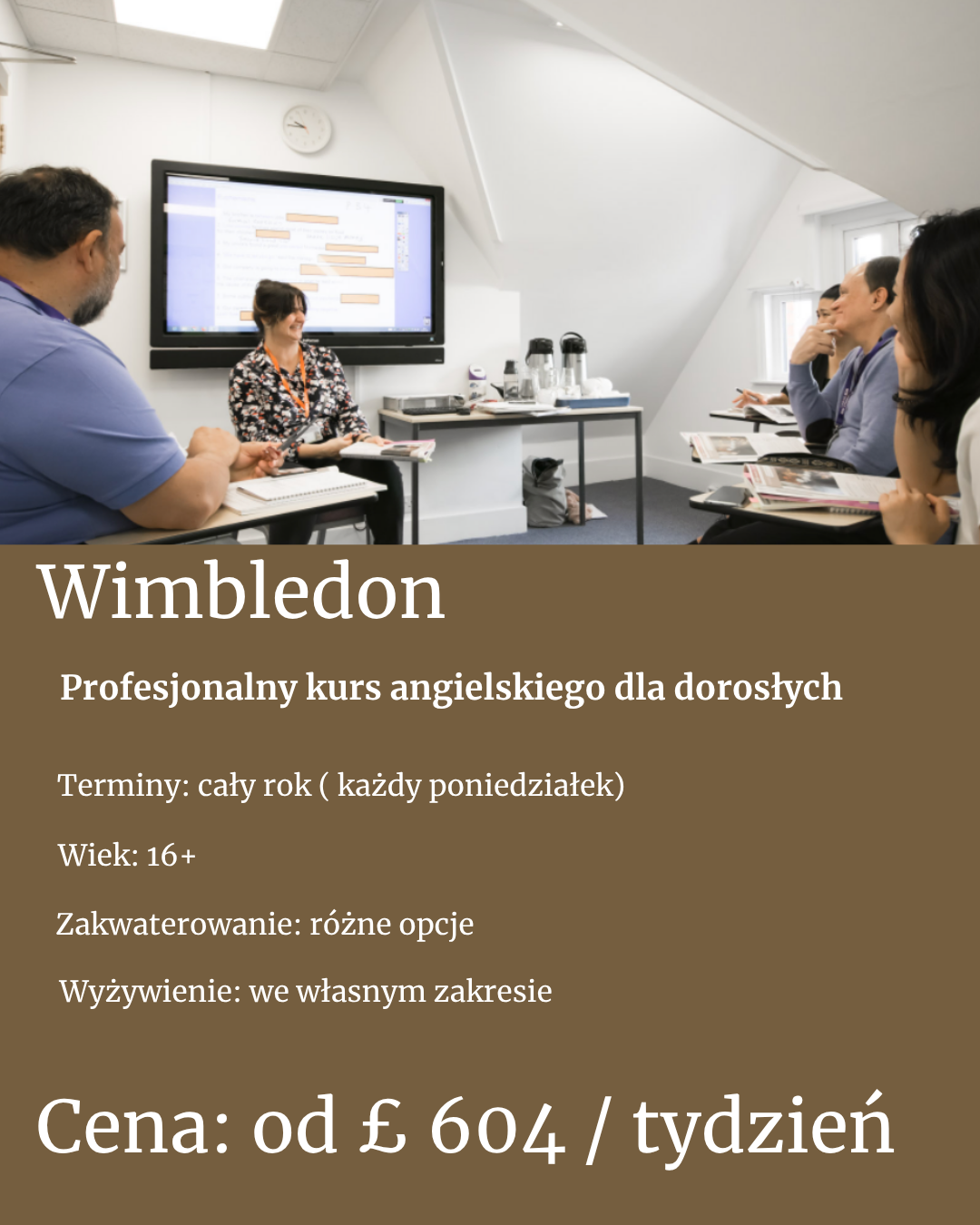 kurs dla dorosłych Wimbledon