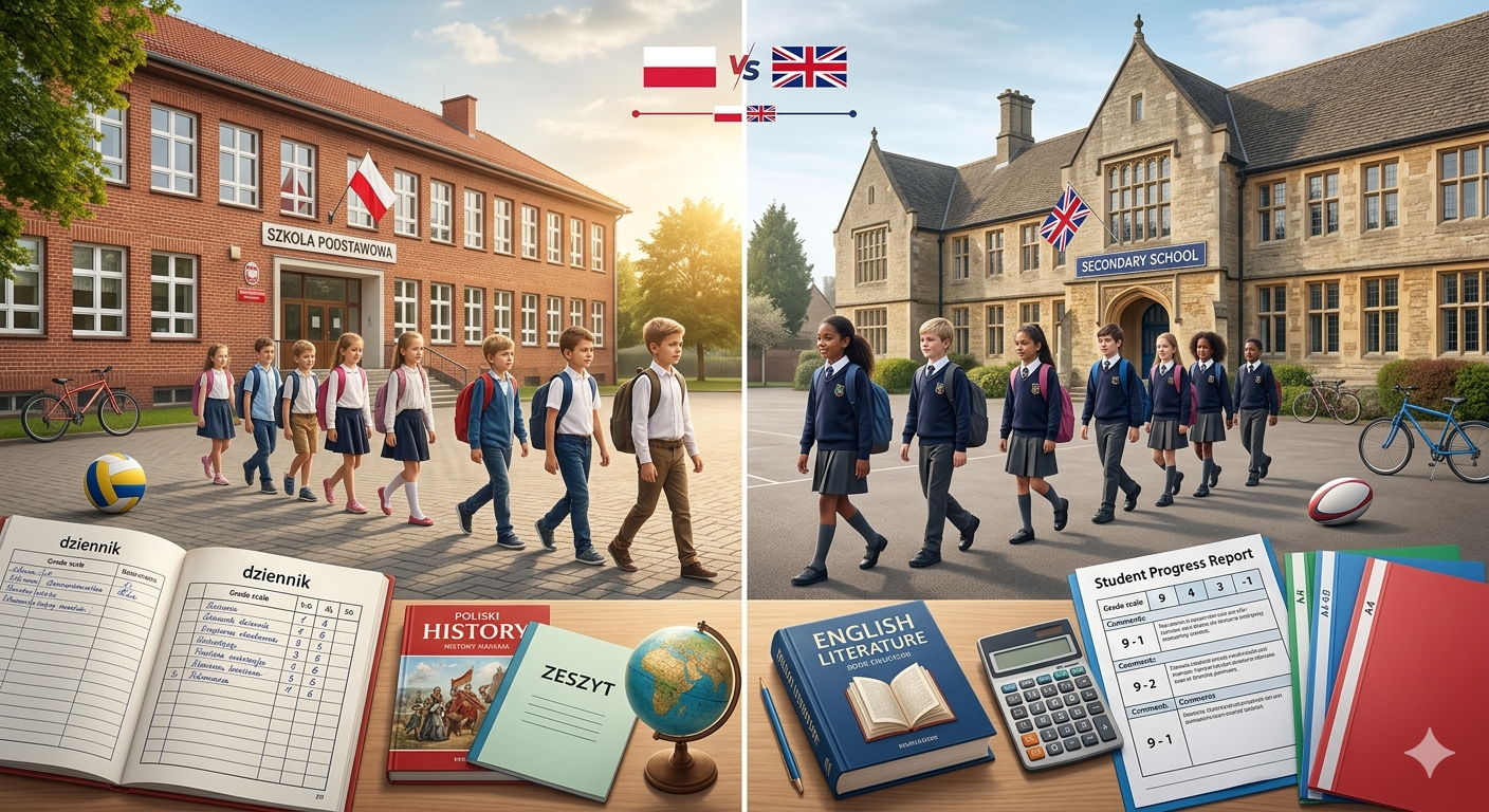 system edukacji w Anglii szkoła średnia uczniowie mundurki UK